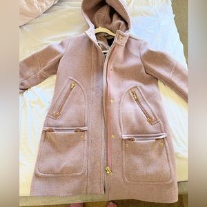 Purple wool coat from J Crew